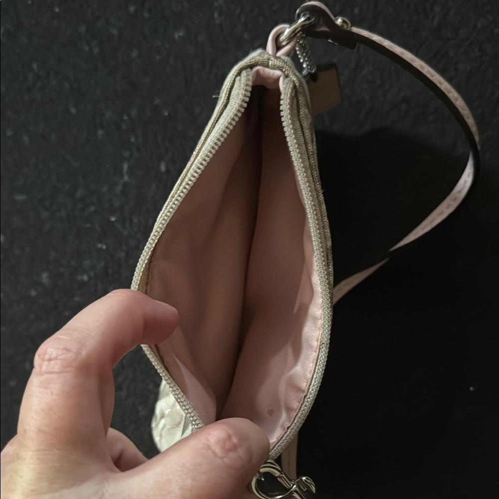 Coach Beige Wristlet - Picture 2 of 3